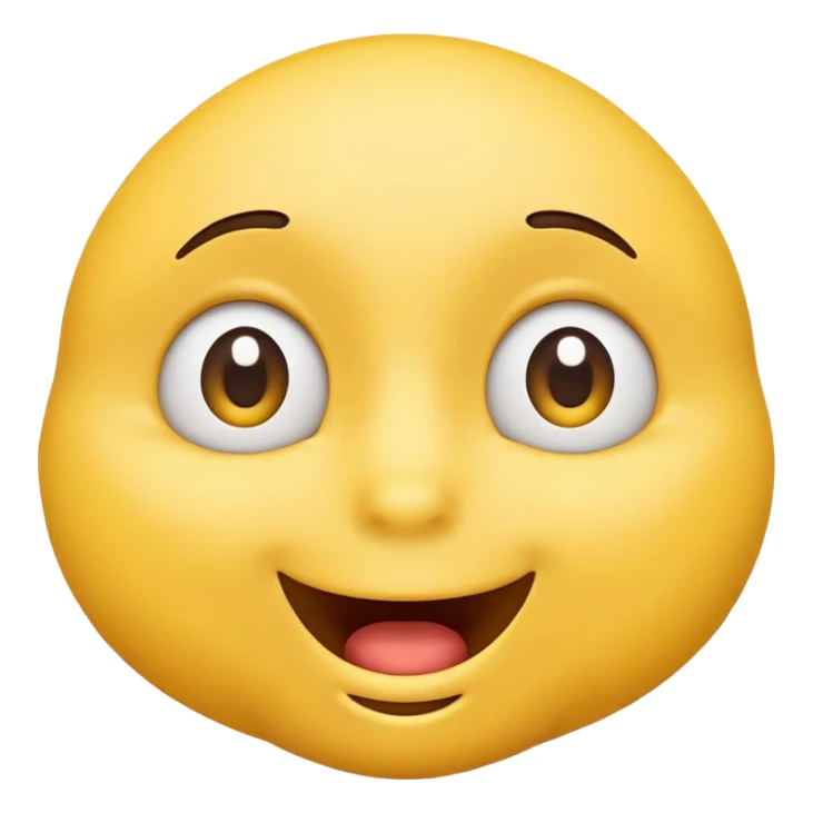 Create a royalty free "thinking" emoji with the mouth pulled up to the left and the eyes looking up to the right sticker