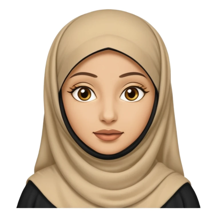 arab woman with niquab cover face sticker