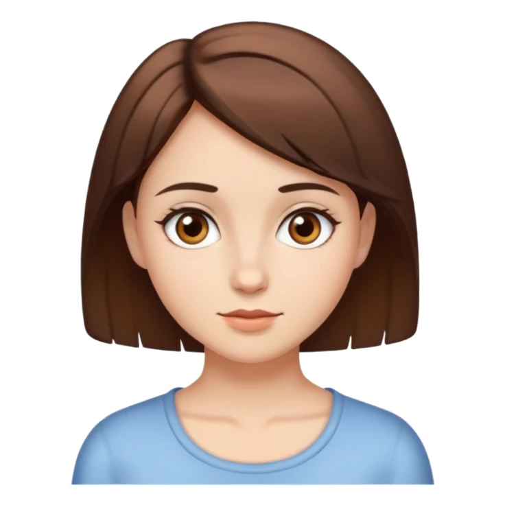 Girl with short brown hair  sticker