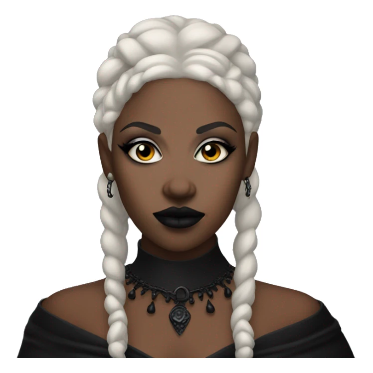 Black goth woman  in trad goth makeup  sticker