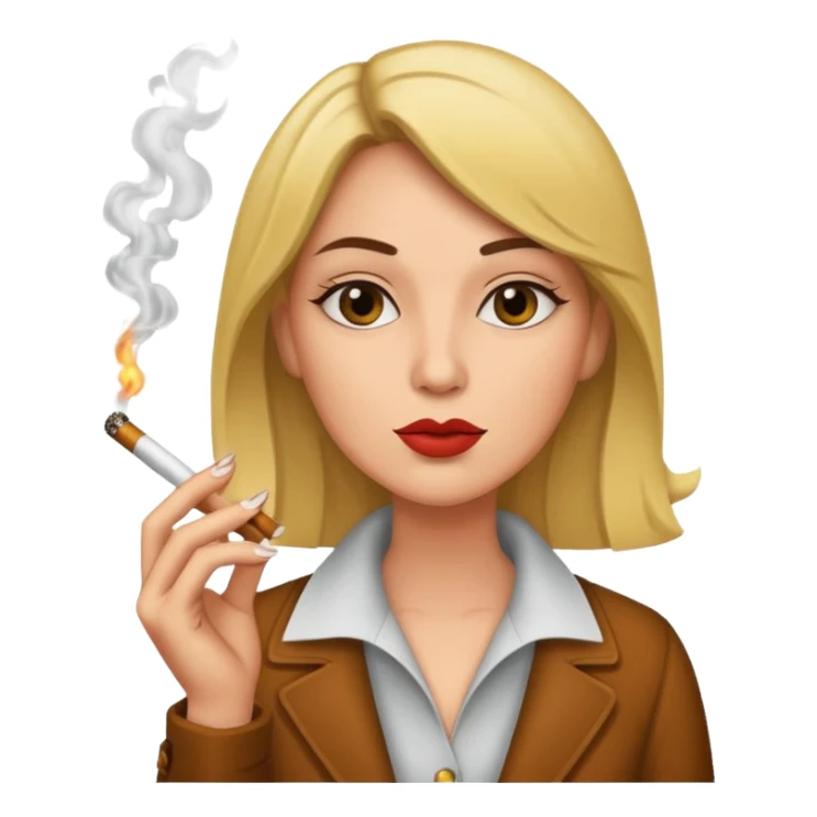 woman smoking cigarrette sticker