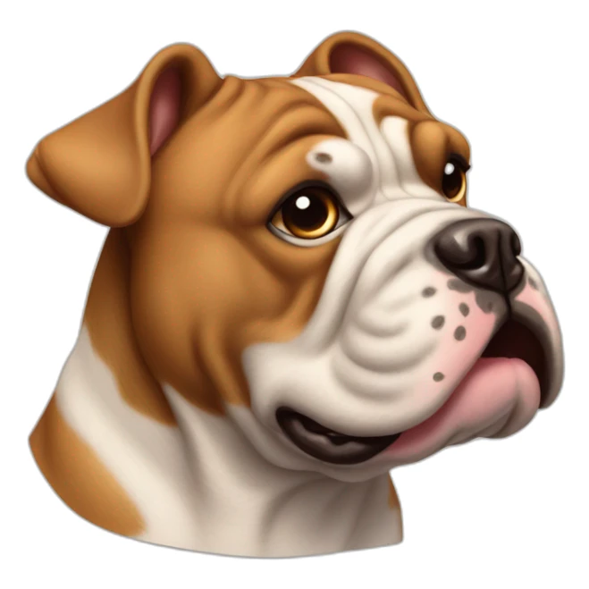 English Bull Dog brown sticker