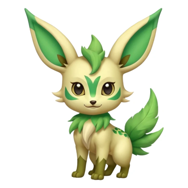 Kawaii cute cool feral Sprigatito-Leafeon (full body) sticker