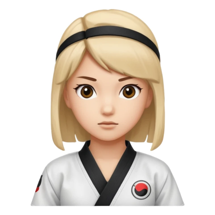 ITF taekwondo girl sticker