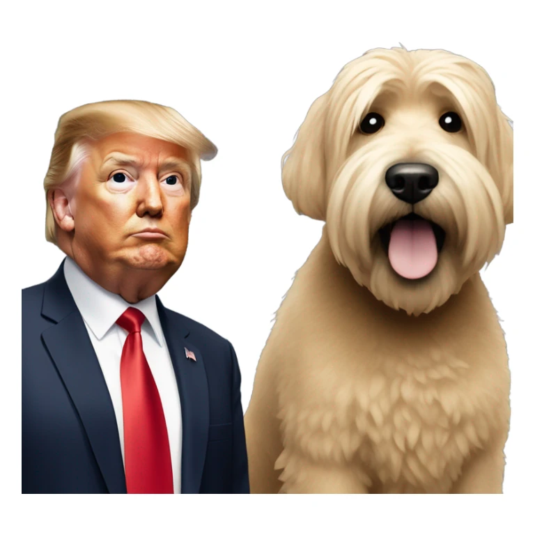 Donald trump and wheaten terrier sticker