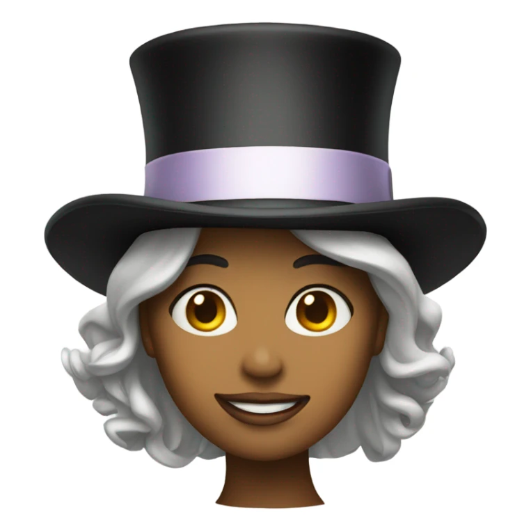 Woman with a top hat sticker
