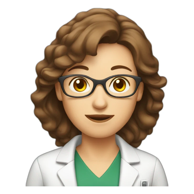 Mom computer scientist with brown hair sticker