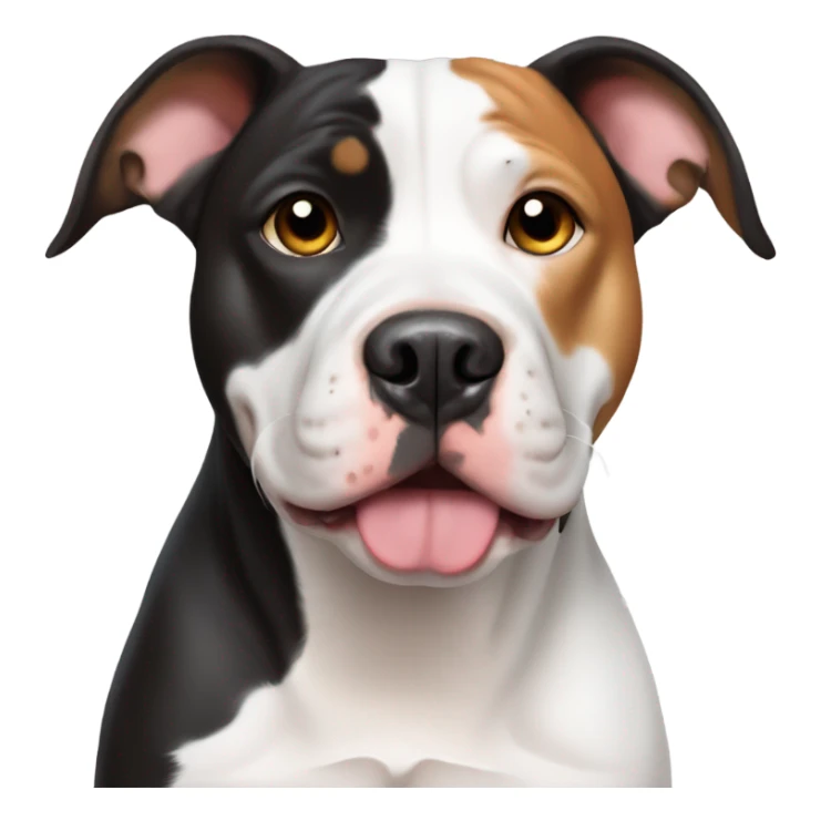 Black and white pitbull with beagle ears sticker