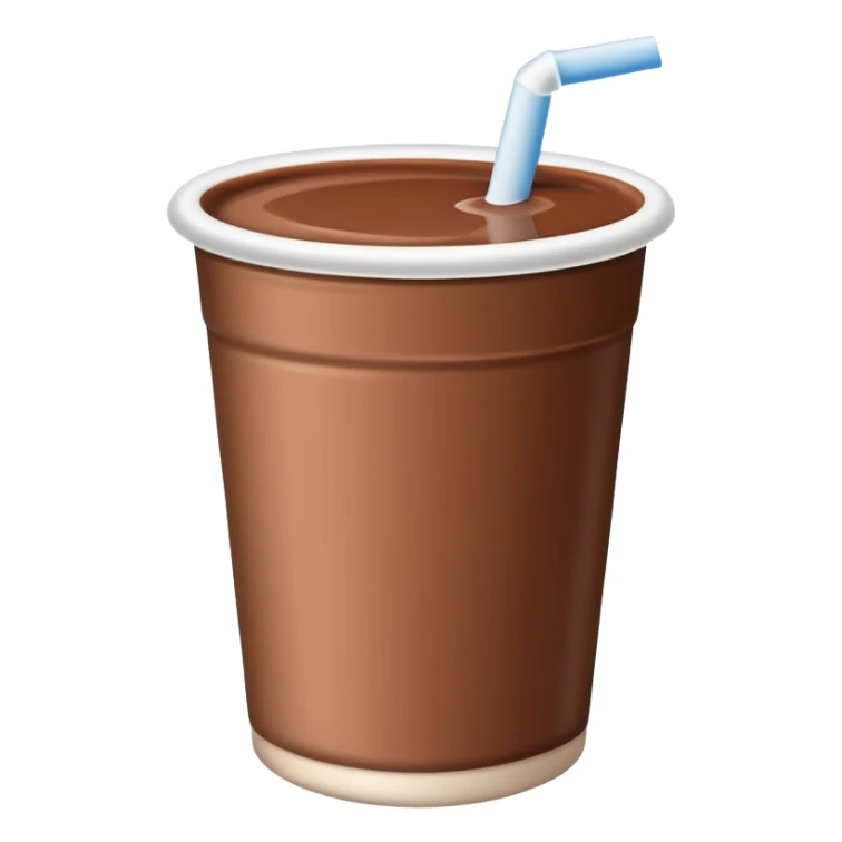 Chocolate milk cup with a Milk carton sticker