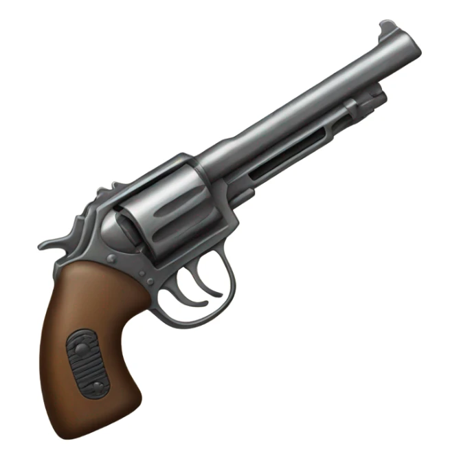 a pistolgun with a bow tied on the grip sticker