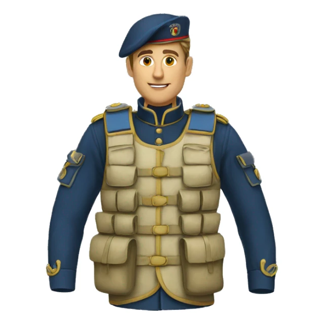 Militaire French gilet pare balle sticker
