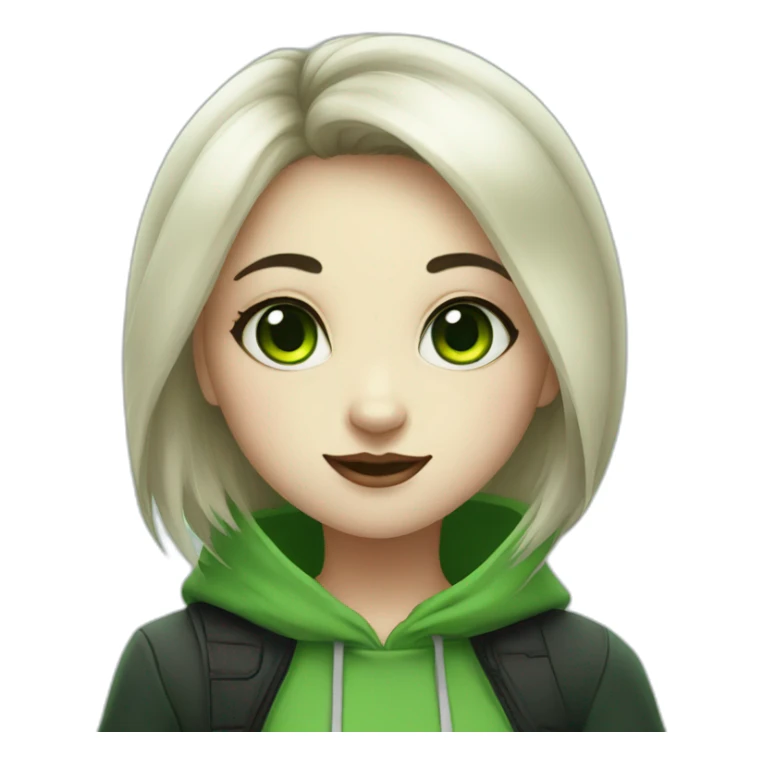 Green-eyed panda girl sticker