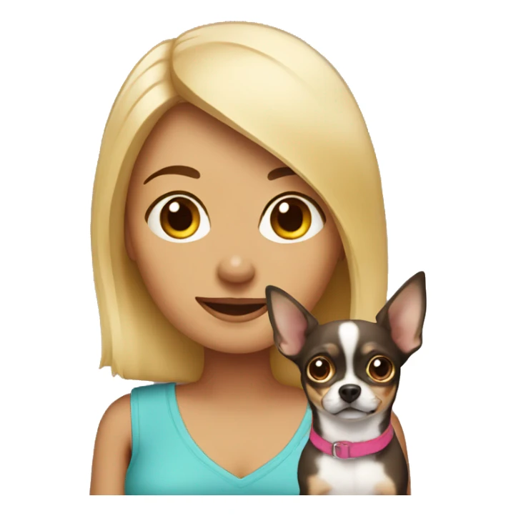 Women whit a chihuahua sticker