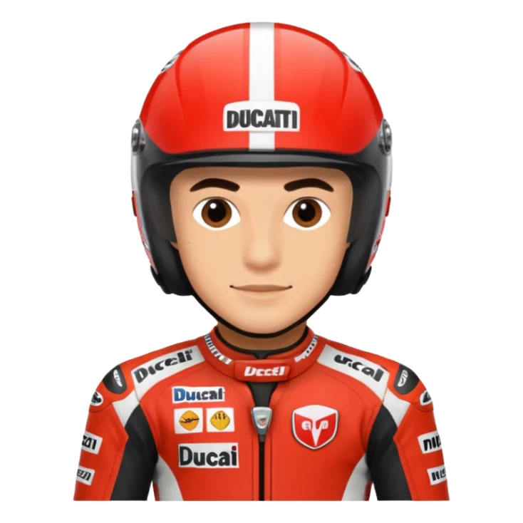 Un emoji de moto gp dé Ducati Marc Márquez  sticker