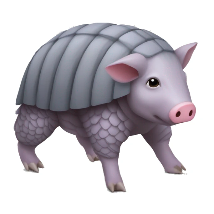 Lavender gray Pig armadillo darth Vader fanned tail feathered tail pig armadillo darth Vader face sticker