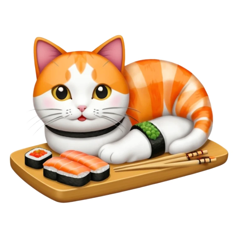 sushi with cats sticker