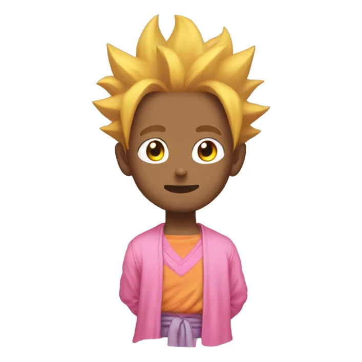 Goku with a pink shirt sticker