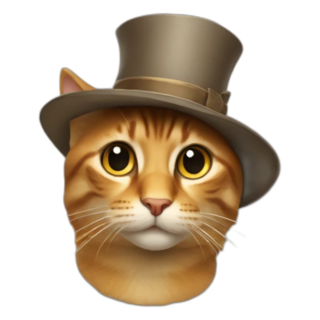 Un chat avec un chapeau majestueux  sticker