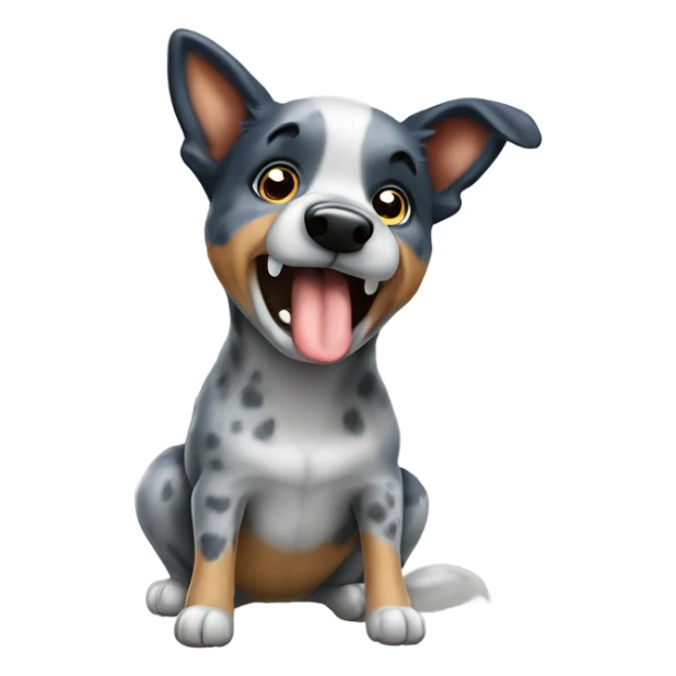 Blue heeler farting sticker