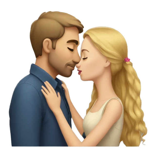 English man kissing Russian girl  sticker