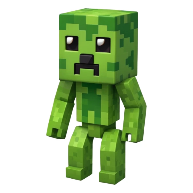 Minecraft creeper creature with sinister crooked looking and is creepy sticker