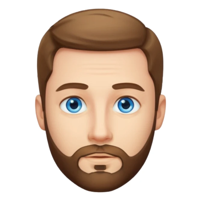 Man met een korte baard en felle blauwe ogen k sticker