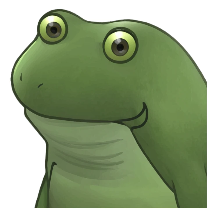 bufo frog with a beach background and seashells in the sand sticker