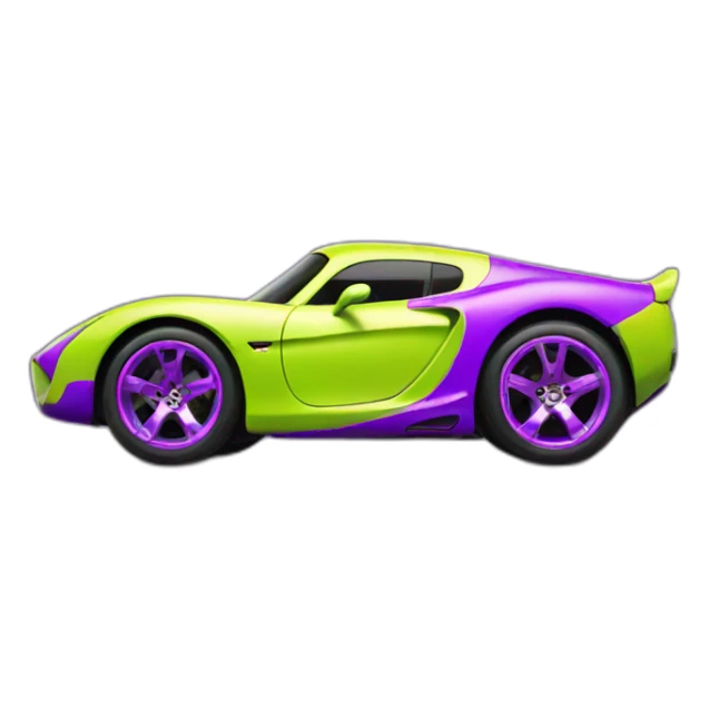 lemon-green-and-purple-neon-Lighting mcqueen sticker