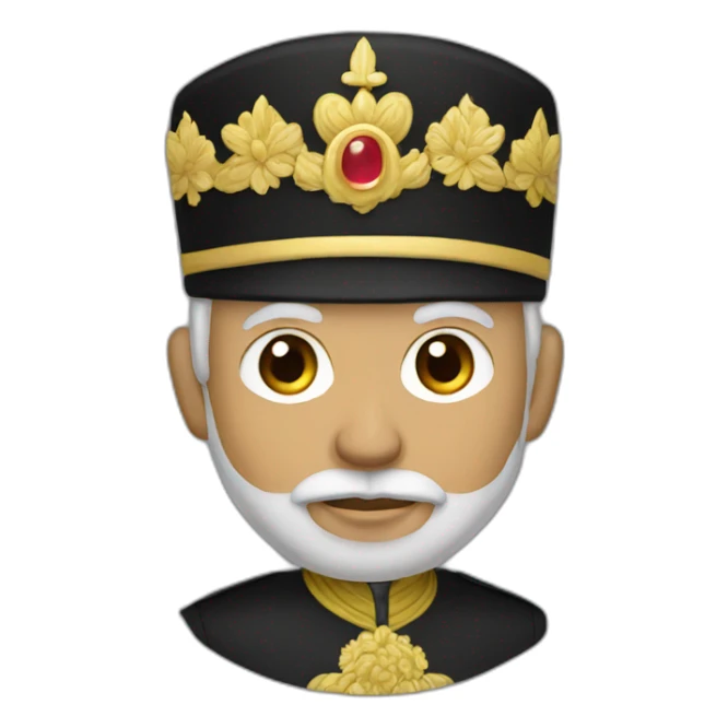 Malaysian Emperor, Black Turban, Black Uniform sticker