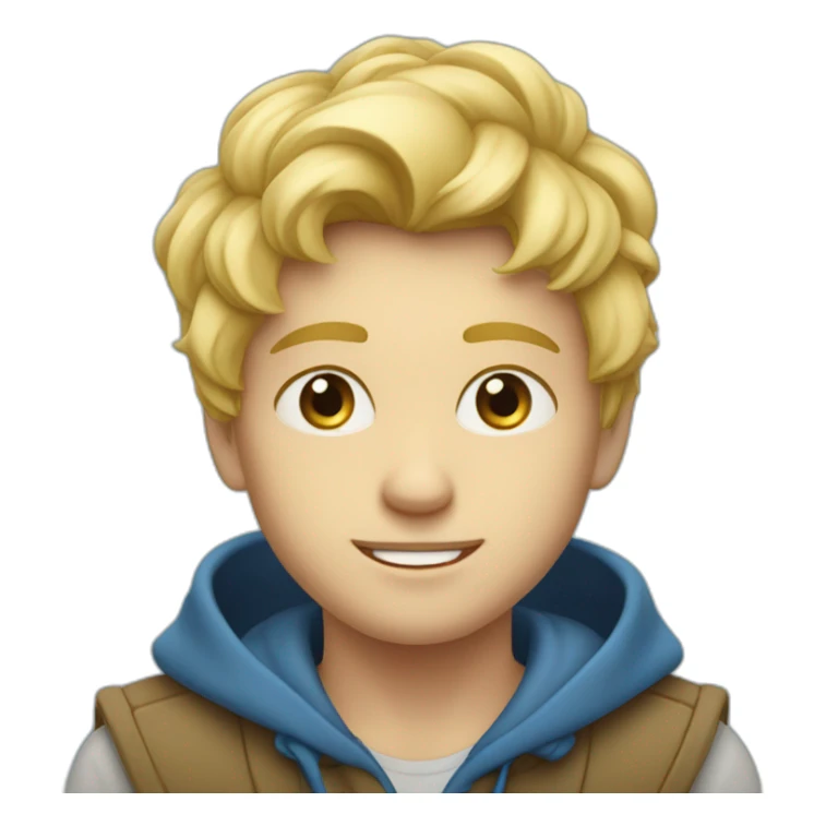 Garçon blond yeux bleu style héroïque fantaisy sticker