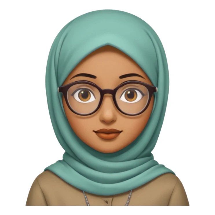 Indian girl with hajab and glasses sticker