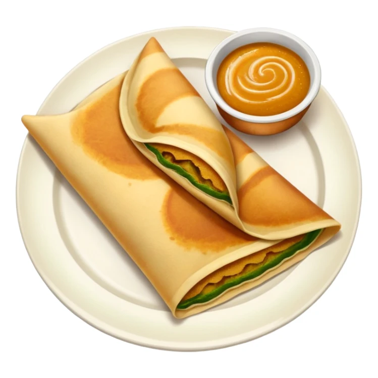 South Indian dosa with chutney emoji sticker