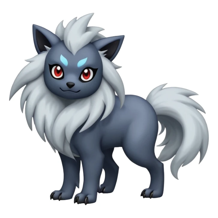 Absol-Zorua-Fakémon-hybrid-creature (full body)  sticker
