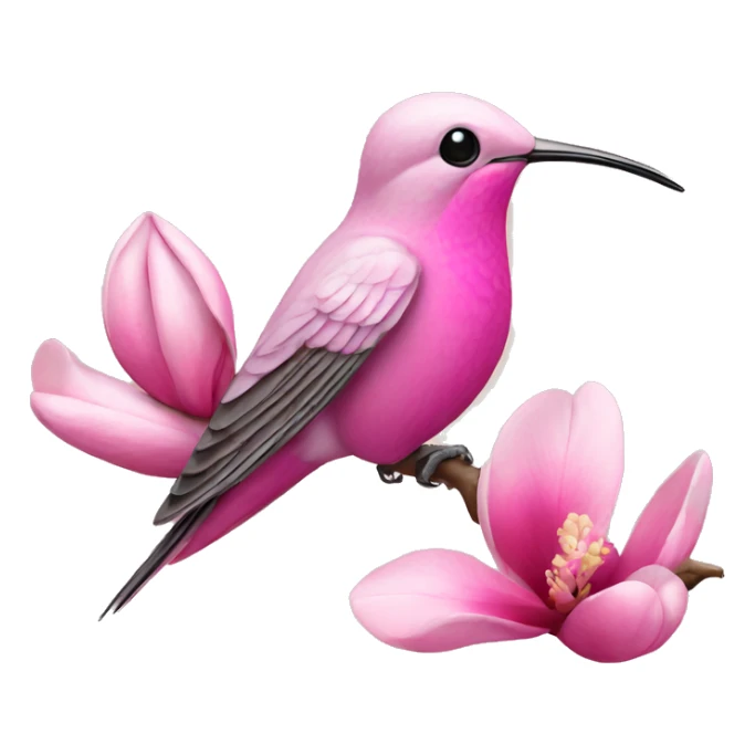 Kolibri magnolia pink sticker