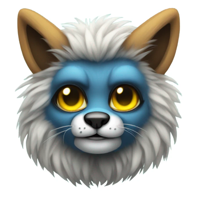 Colorful cute edgy badass anthropomorphic furry  sticker