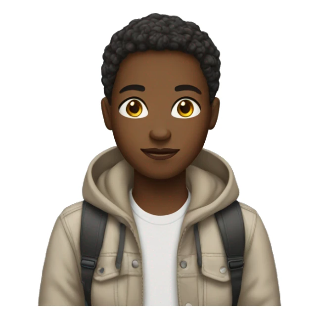 african american teenager sticker