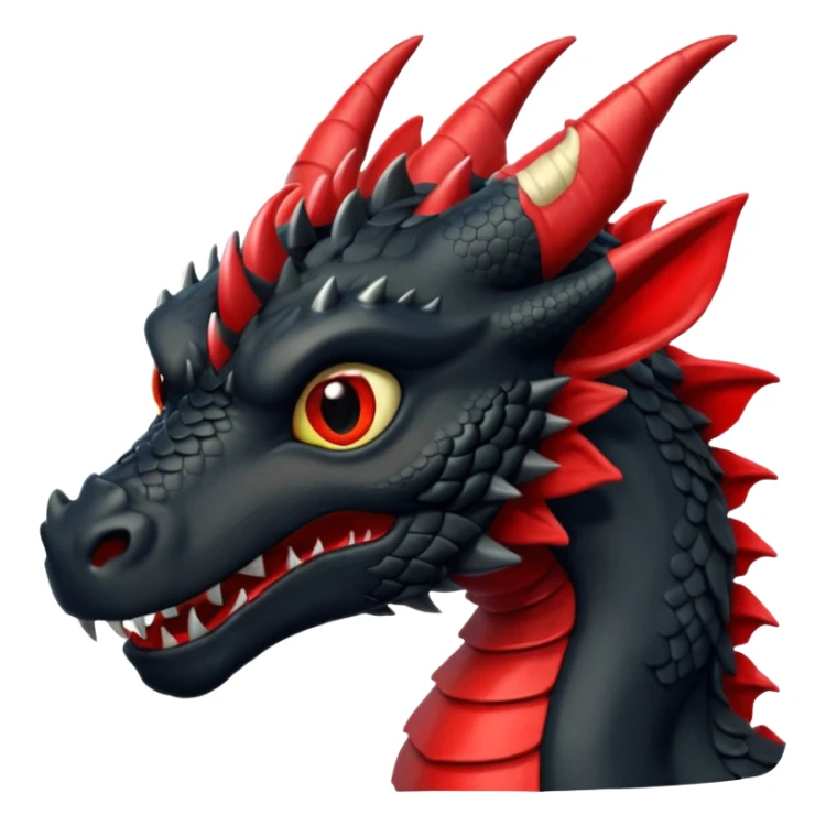 Un dragón negro furia sticker
