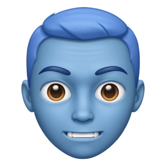 A blue gigachad doung mewing  sticker