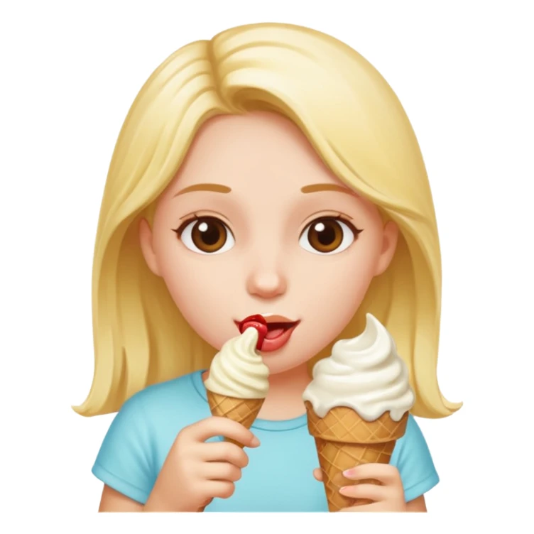 Girl eating ice cream summer  sticker