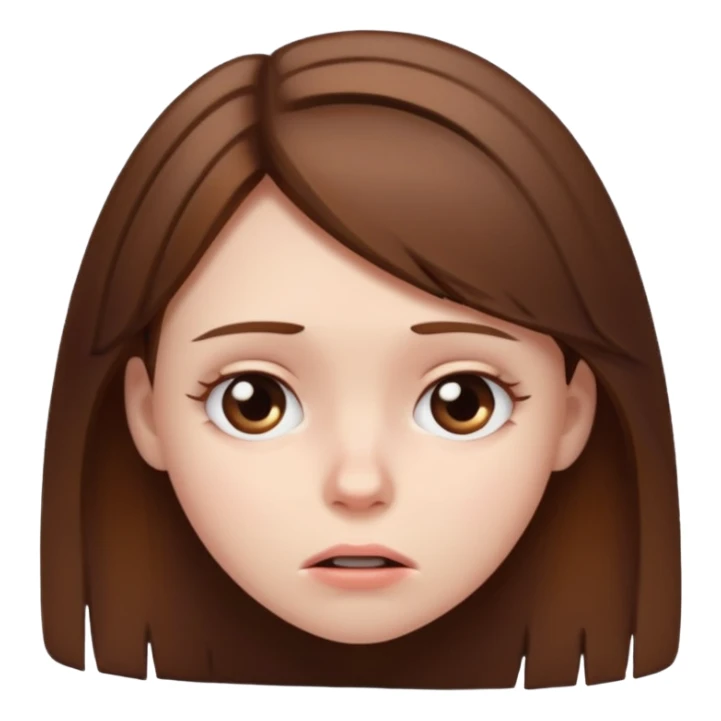 brown haired girl who smells bad sticker