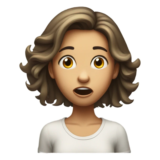 Shoked beauty girl sticker