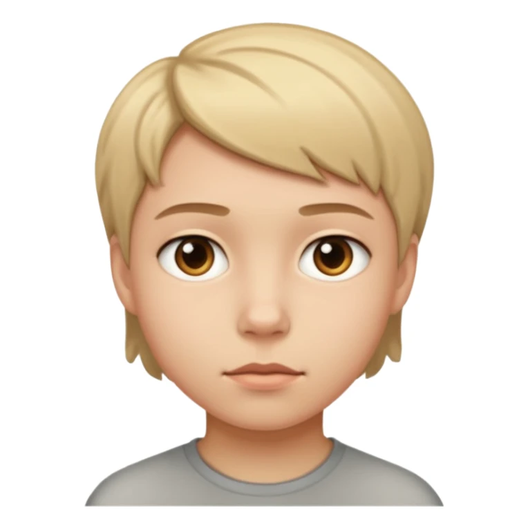 adolescent au visage impassible. Cheveux courts sticker