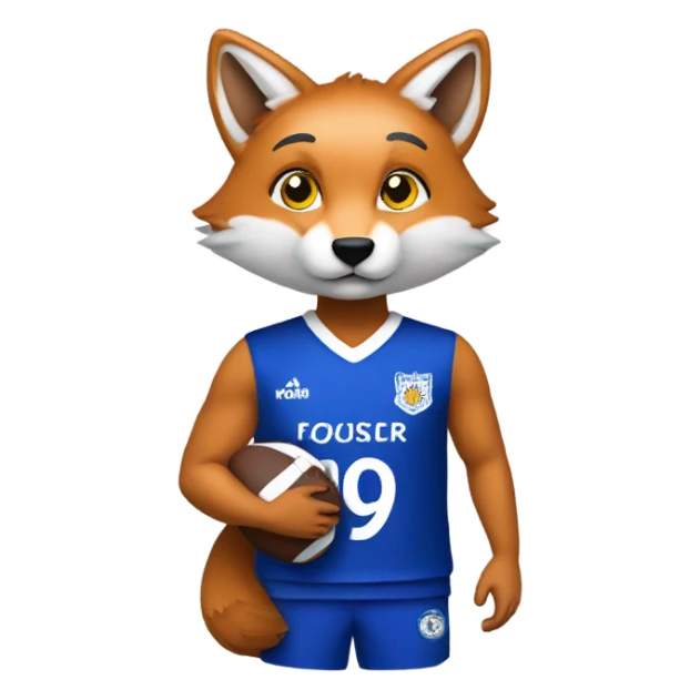 Leicester football supporter with fox on shoulder  sticker