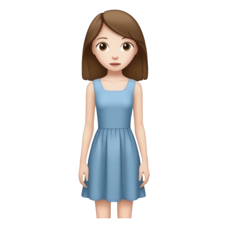 anorexic white girl with brunnete hair sticker