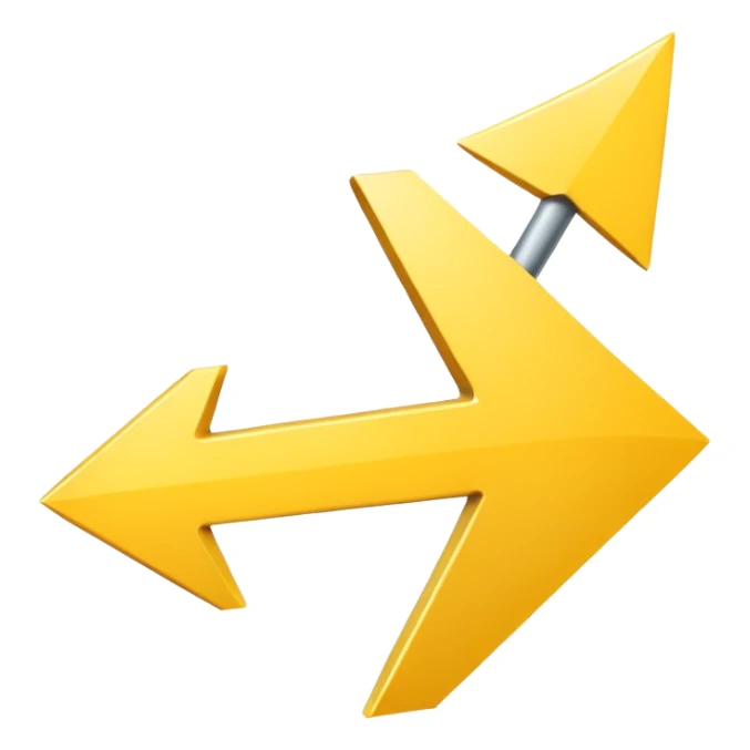 A yellow (#EBAA3C) arrow pointing to the right sticker