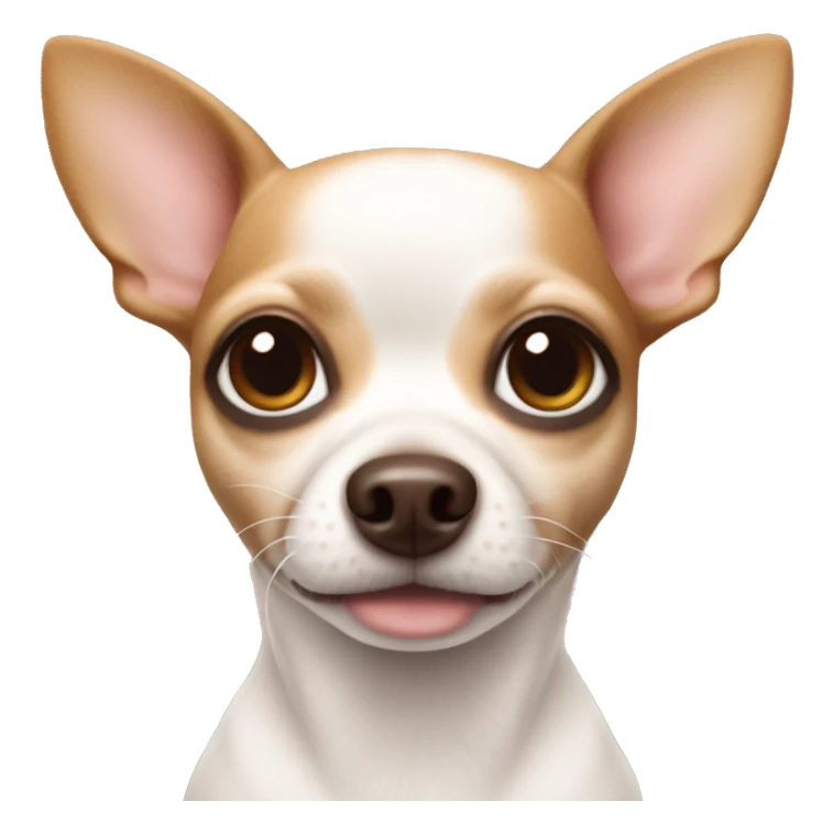 White brown chihuahua with heart shaped fur on forehead sticker