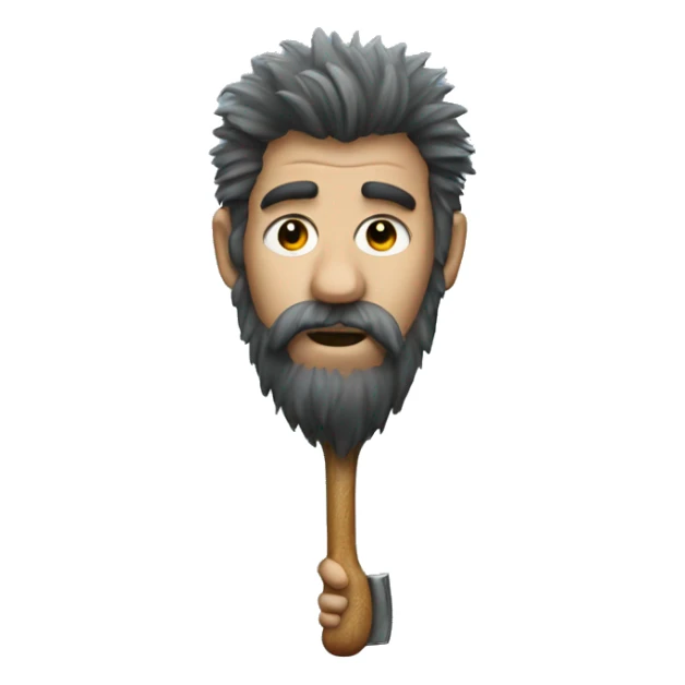 Hairy rain with a handle  sticker