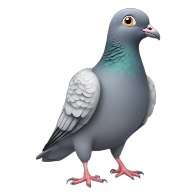 Pigeon avec yeux en coeur sticker