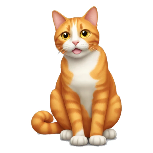 Orange cat sticker