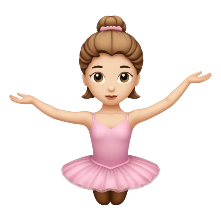 ballerina with a poop emoji head in back attitude pose sticker